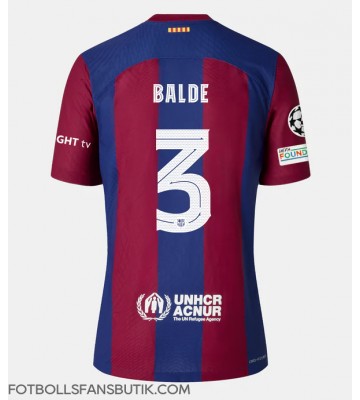 Barcelona Alejandro Balde #3 Replika Hemmatröja Damer 2023-24 Kortärmad